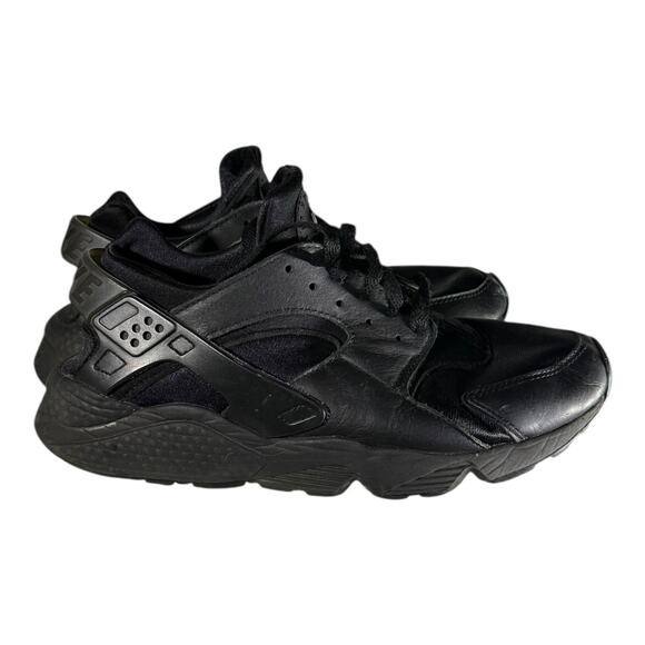 Nike Air Huarache Triple Black Sneaker Size 8 318429-003 Retro Running - Picture 1 of 8